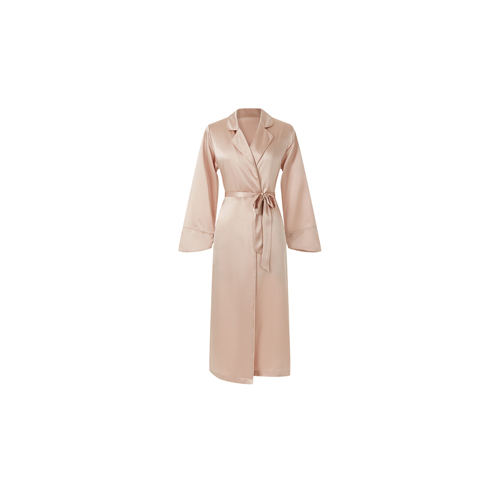 Silk Long Robe with Belt